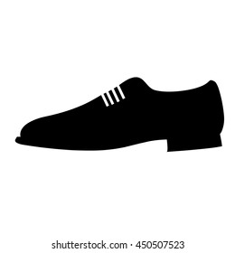 Elegant shoe icon isolated on white background. Vector art.