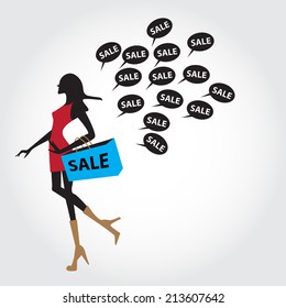 Elegant shopping advertising background template. EPS 10 vector, grouped for easy editing. 