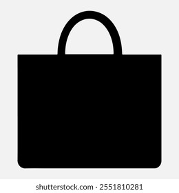 Elegant Shopping Bag Silhouette Design for Fashion or Boutique Use