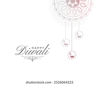 elegant shubh diwali 2024 festive white background vector