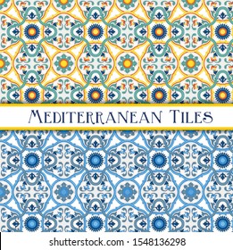 Elegant sicilian style pattern tiles