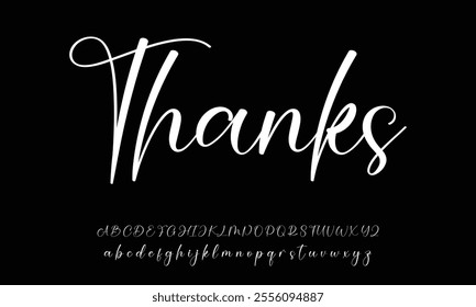 Elegant Signature Font. Best Alphabet Beautiful Calligraphy Signature Font lettering handwritten