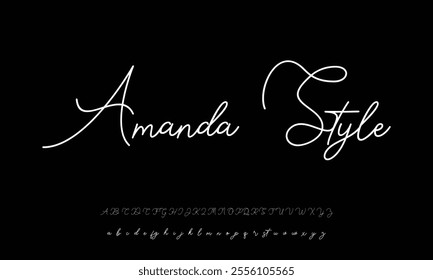 Elegant Signature Font. Best Alphabet Beautiful Calligraphy Signature Font lettering