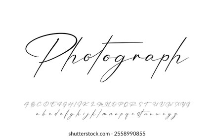 Elegant Signature Font. Best Alphabet Beautiful Calligraphy Signature Font lettering
