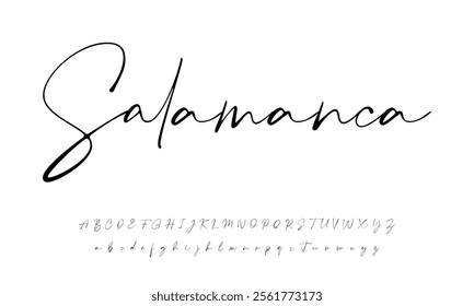 Elegant Signature Font. Best Alphabet Beautiful Calligraphy Signature Font
