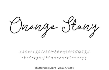 Elegant Signature Font. Best Alphabet Beautiful Calligraphy Signature Font