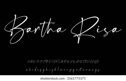 . Elegant Signature Font. Best Alphabet Beautiful Calligraphy Signature Font