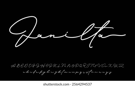  Elegant Signature Font. Best Alphabet Beautiful Calligraphy Signature Font