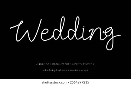Elegant Signature Font. Best Alphabet Beautiful Calligraphy Signature Font