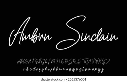  Elegant Signature Font. Best Alphabet Beautiful Calligraphy Signature Font