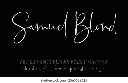 Elegant Signature Font. Best Alphabet Beautiful Calligraphy Signature Font