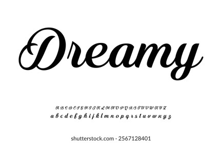 Elegant Signature Font. Best Alphabet Beautiful Calligraphy Signature Font lettering