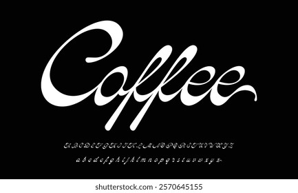 Elegant Signature Font. Best Alphabet Beautiful Calligraphy Signature Font