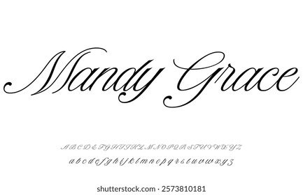 Elegant Signature Font. Best Alphabet Beautiful Calligraphy Signature Font lettering