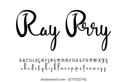 Elegant Signature Font. Best Alphabet Beautiful Calligraphy Signature Font lettering