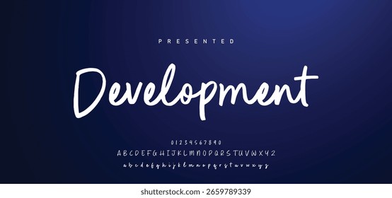 Fonte de assinatura elegante. Melhor Alfabeto Bela Caligrafia Assinatura Fonte 