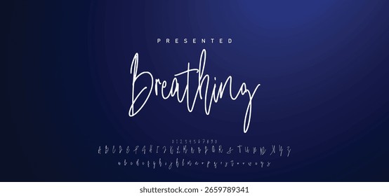 Elegant Signature Font. Best Alphabet Beautiful Calligraphy Signature Font 