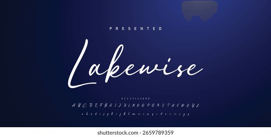 Elegant Signature Font. Best Alphabet Beautiful Calligraphy Signature Font 