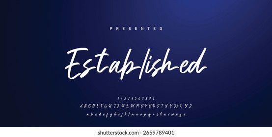 Fonte de assinatura elegante. Melhor Alfabeto Bela Caligrafia Assinatura Fonte 