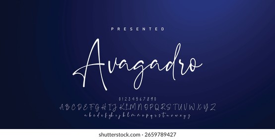 Elegant Signature Font. Best Alphabet Beautiful Calligraphy Signature Font 