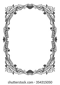 Elegant silhouette frame