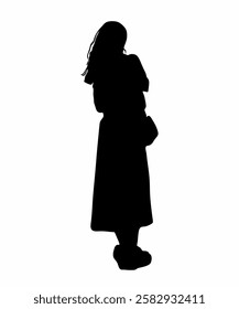 elegant silhouette of a woman