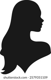 Elegant Silhouette of a Woman's Profile