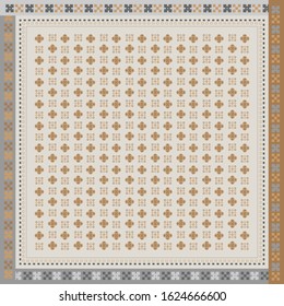 Elegant silk scarf pattern design