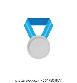 Elegante Ilustración vectorial de cinta plateada y azul