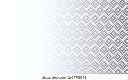 Elegant Silver Diamond Pattern Background with Gradual Fade for Modern Design and Creative Projects, Seamless Rhombus Texture in Soft Metallic Tones, Geometric Wallpaper