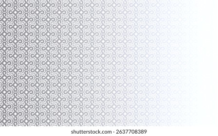 Elegant Silver Geometric Pattern Background with Gradient Fading into White, Perfect for Subtle Designs and Modern Aesthetic Projects with a Touch of Refinement