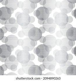Elegant Silver Geometric Pattern Design on White Background with Circles