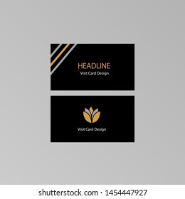 Elegant silver and gold business card with logotype. Usable for beauty salon, spa and massage centers, shops etc. 