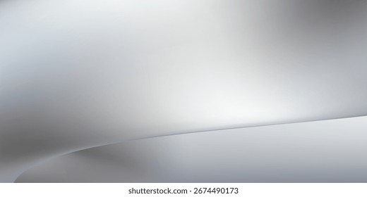 Elegant Silver Gradient Abstract Background with Smooth Curves