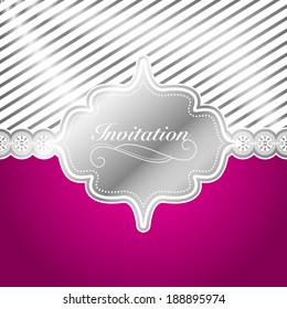 Elegant silver invitation design
