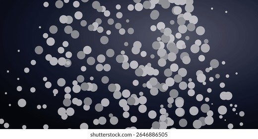 Elegant Silver Ribbons and Confetti Gently Falling on a Transparent Background, Designed for Decorative Use in Event Branding and Stylish Invites. Silver Streamers and Confetti Seamless Design .