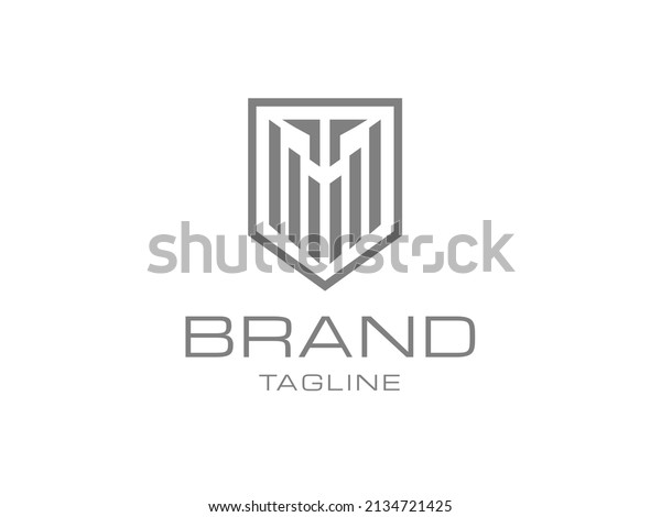 elegant silver shield geometric rectangle face\
warrior grey logo design vector template for business company brand\
branding