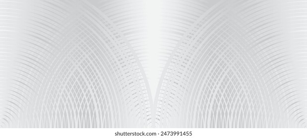 Eleganter Hintergrund mit silberner Vektorgrafik mit Kreismuster und silbernem Farbverlauf. Luxus-Illustration für Karten, Einladung, Poster, Hochzeitskarte, Luxus-Einladung, Prestigegutschein. Premium Vorlage.