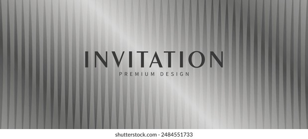 Elegant silver vector art background with geometric pattern and gradient. Luxury 3d illustration for cards, invitation, poster, wedding card, luxe invite, prestigious voucher. Premium template