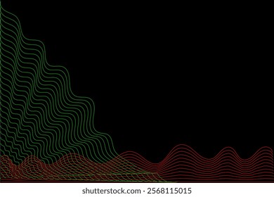 Elegant Silver Wave on Black Background: Stunning Vector Art for Modern and Sophisticated Designs