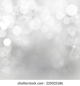 Elegant Silver White Bokeh Background