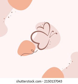Elegant and simple abstract butterfly with background