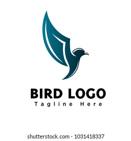 elegant simple abstract eagle bird fly logo