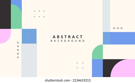 Elegant and simple abstract geometric background vector design with cute color