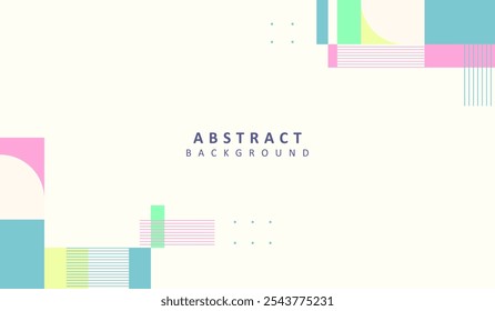 Elegant and simple abstract geometric background vector design with cute color