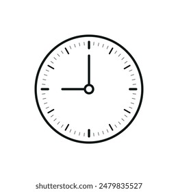 Elegant and simple analog watch concept. round analog clock symbol