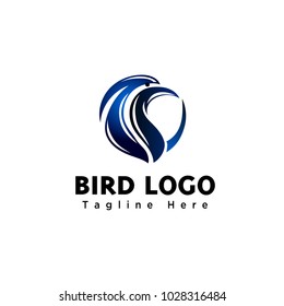 Elegant simple art eagle head logo