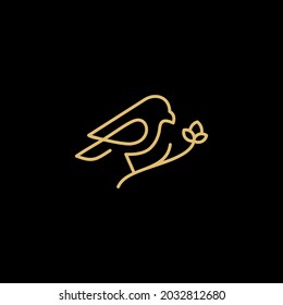elegant and simple bird logo