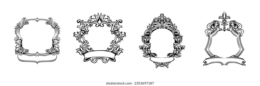 Elegant and simple black frame set