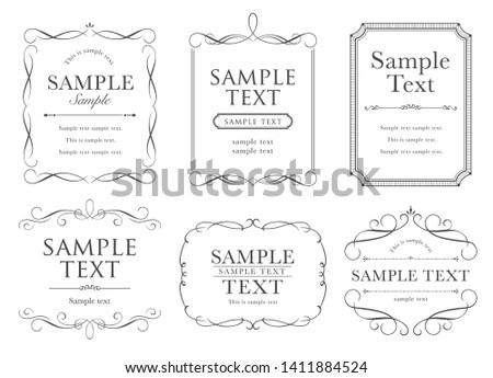 elegant simple black frame set